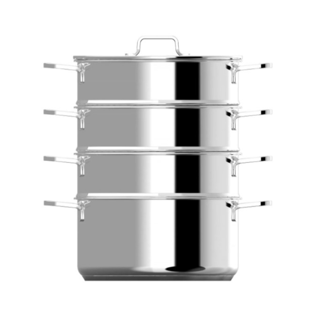 Berghoff 5 Piece Steamer Set Helix | Stainless Steel | 1315161 - Image 3