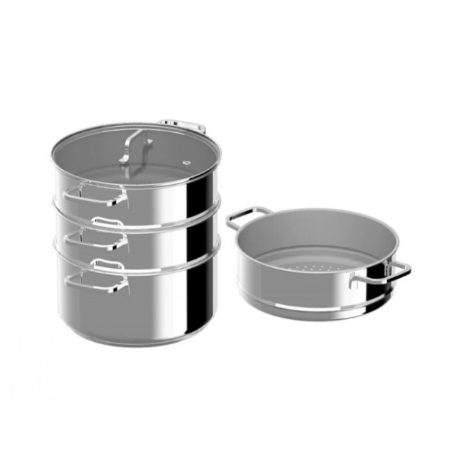 Berghoff 5 Piece Steamer Set Helix | Stainless Steel | 1315161 Berghoff 5 Piece Steamer Set Helix | Stainless Steel | 1315161