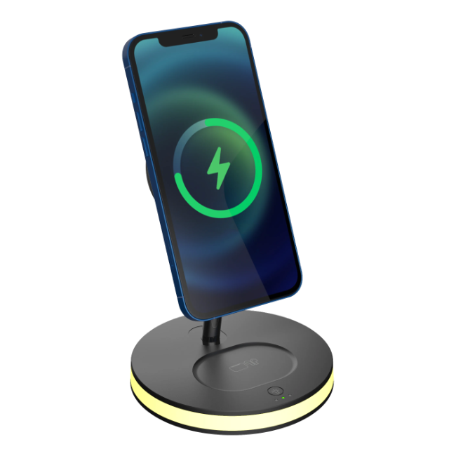 Deltaco 3-in-1 Wireless Charger - Black | QI1041 - Image 10