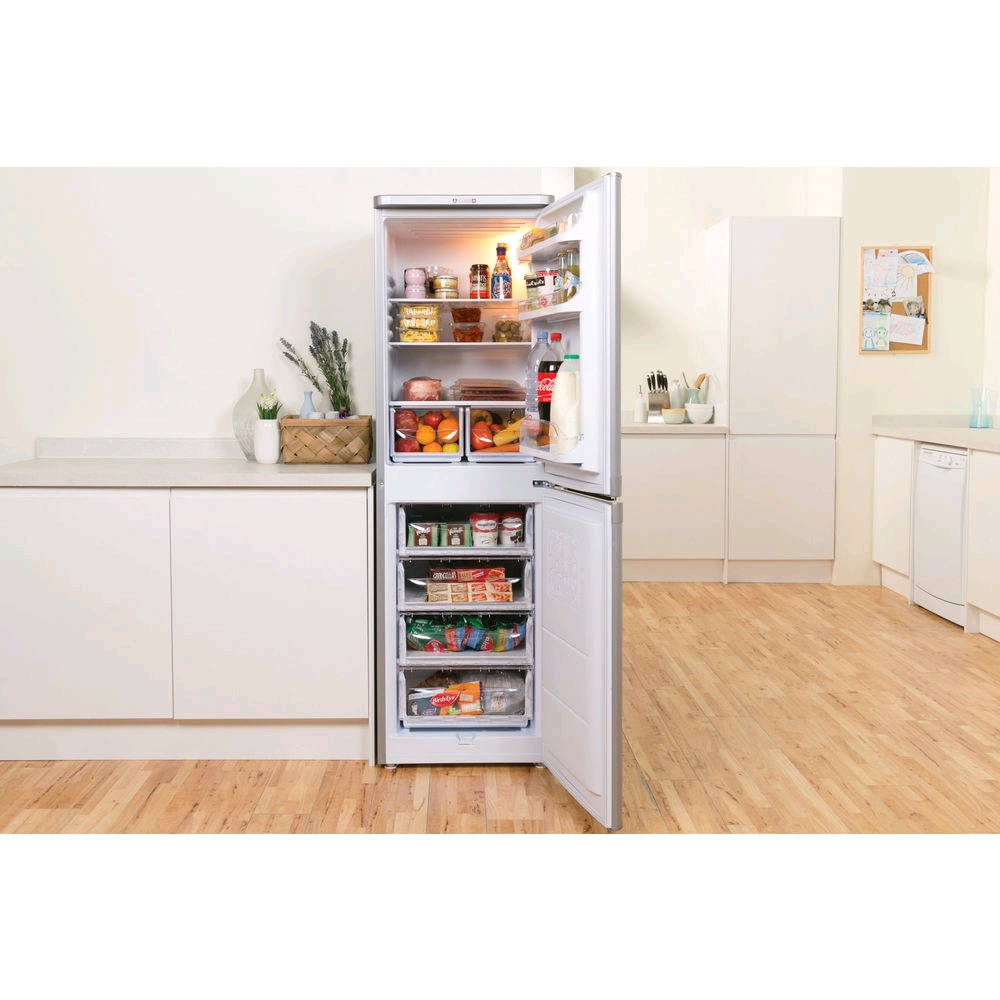 Indesit 55cm 1.7m Tall Silver Fridge Freezer I IBD 5517 S UK 1 - Image 3