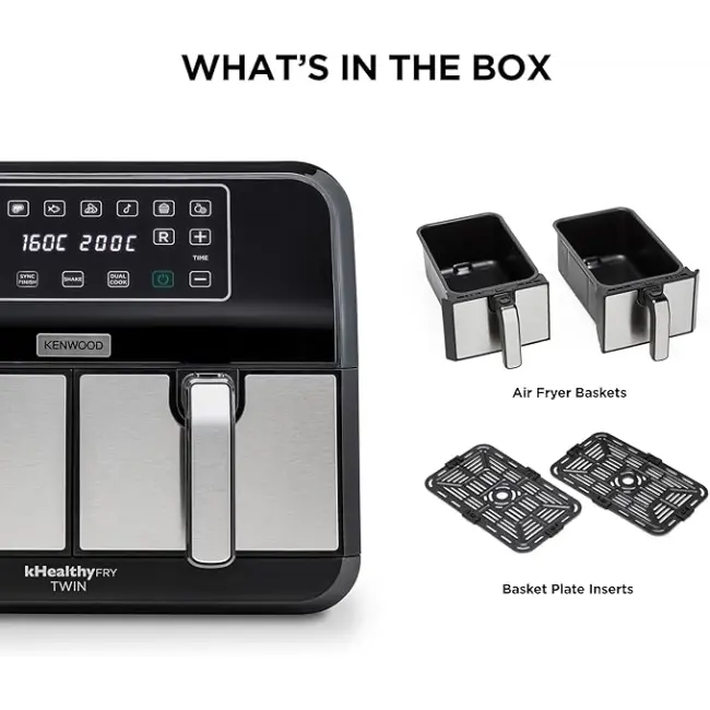 Kenwood kHealthy Dual Drawer Air Fryer | HFM20.000MB - Image 6