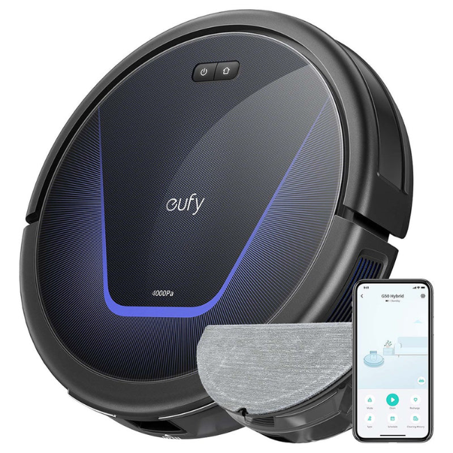 Eufy G50 Hybrid Robot Vacuum - Black | T2212V11 Eufy G50 Hybrid Robot Vacuum - Black | T2212V11