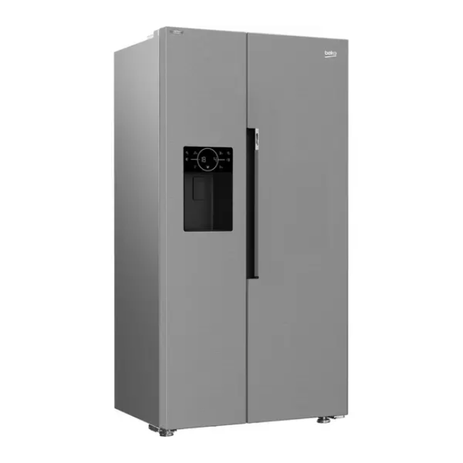 Beko Freestanding  American Style Fridge Freezer - Brushed Steel | ASP352VPX - Image 2