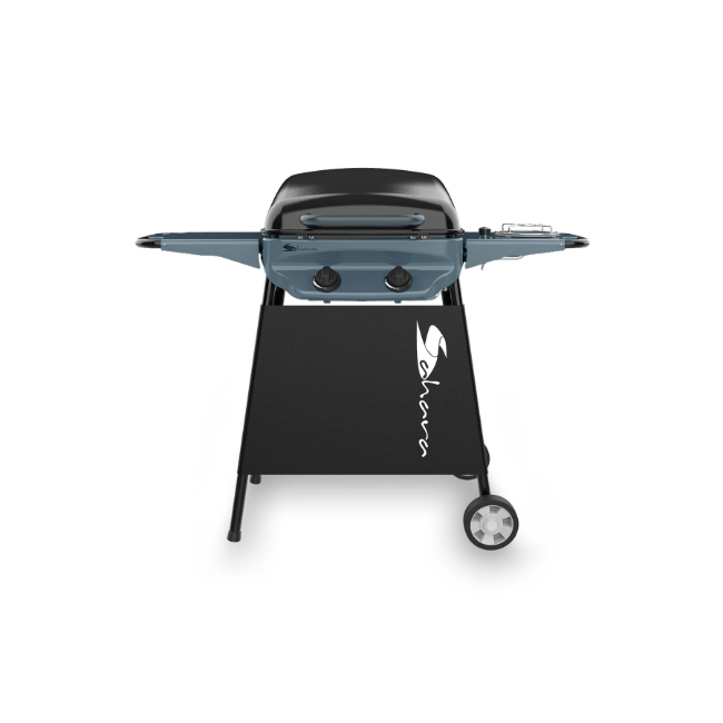 Sahara Rapid Assembly 2 Burner Gas BBQ Plus Side Burner | RASSPLIR-BK - Image 5