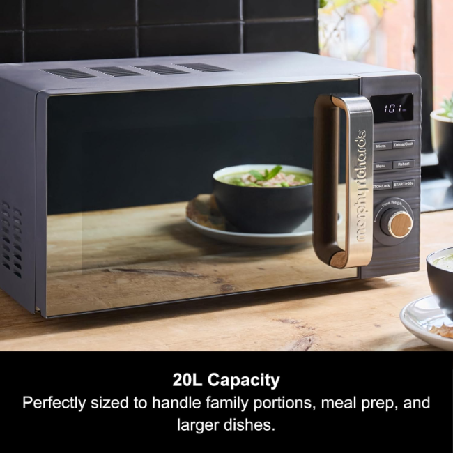 Morphy Richards Clay 20l Digital Microwave | Grey | 512001 - Image 3