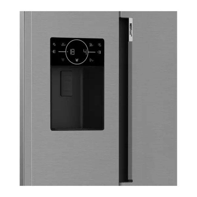 Beko Freestanding  American Style Fridge Freezer - Brushed Steel | ASP352VPX - Image 5