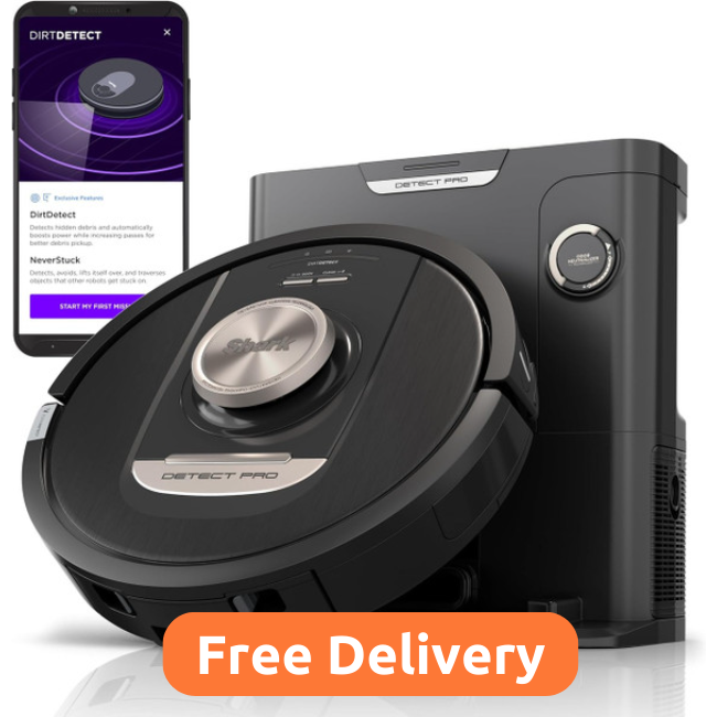 Shark PowerDetect Self-Empty Robot Vacuum - Black | RV2820VEUK Shark PowerDetect Self-Empty Robot Vacuum - Black | RV2820VEUK