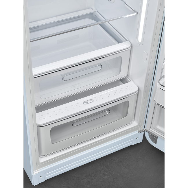 Smeg 50's Style Free Standing Fridge | With Ice Box | Right Hand Hinge | Pastel Blue | FAB28RPB6UK - Image 7