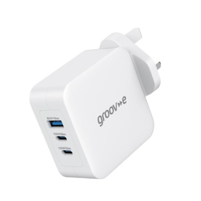 Groove Dual USB-C & USB-A 100W Wall Charger | GVMA110WE - Image 1
