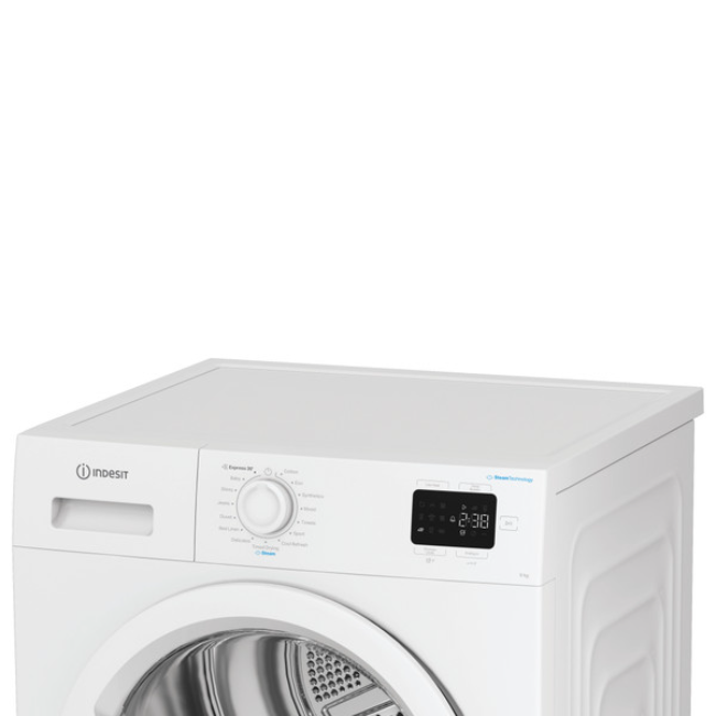 Indesit 9kg Freestanding Heat Pump Tumble Dryer - White | IDHE90WIRE - Image 4