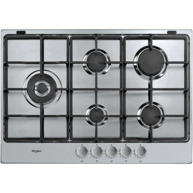Whirlpool 73cm Gas Hob - Stainless Steel | TGML761IXR Whirlpool 73cm Gas Hob - Stainless Steel | TGML761IXR