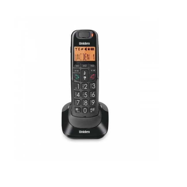 Uniden AT4105 Big Button Cordless Phone Black Uniden AT4105 Big Button Cordless Phone Black
