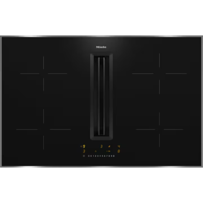 Miele Induction Hob with Integrated Vapour Extraction 80cm - Black | KMDA7272FR-U - Image 1