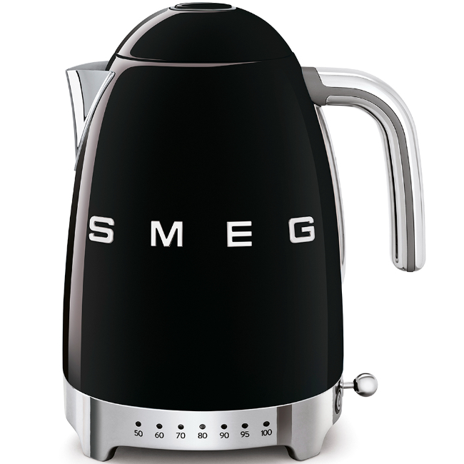 Smeg 50's Retro Style Variable Temperature Kettle Black | KLF04BLUK Smeg 50's Retro Style Variable Temperature Kettle Black | KLF04BLUK