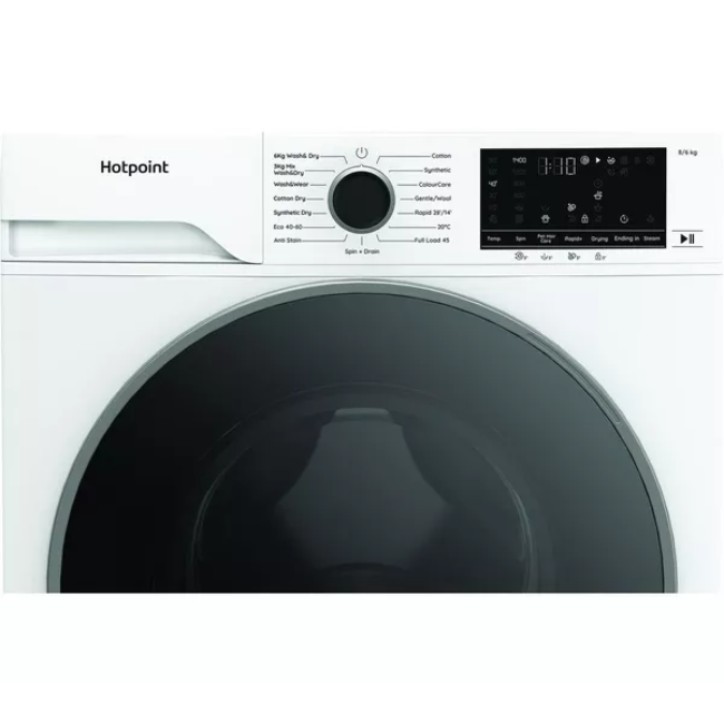 Hotpoint AntiStain Washer Dryer 8/6kg 1400sp - White | HBD8680ANTISTAIN - Image 3