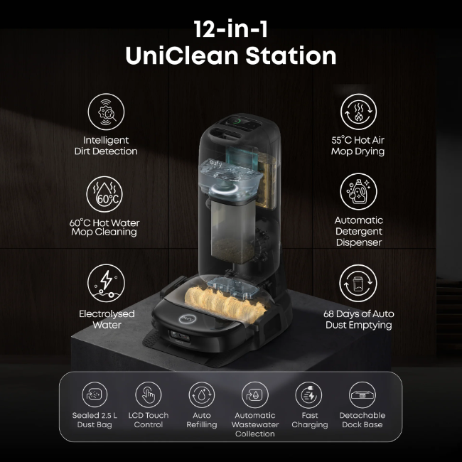Eufy Omni S2 Robot Vacuum - Black | T2081B11 - Image 7