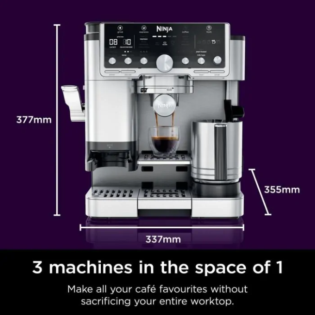 Ninja Luxe Café Pro Series Coffee Machine - Black and Steel | ES701UK - Image 3