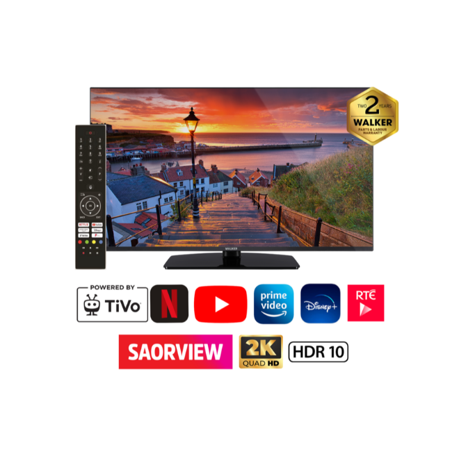 Walker 43" FHD Smart TV - Black | WPS2K43241