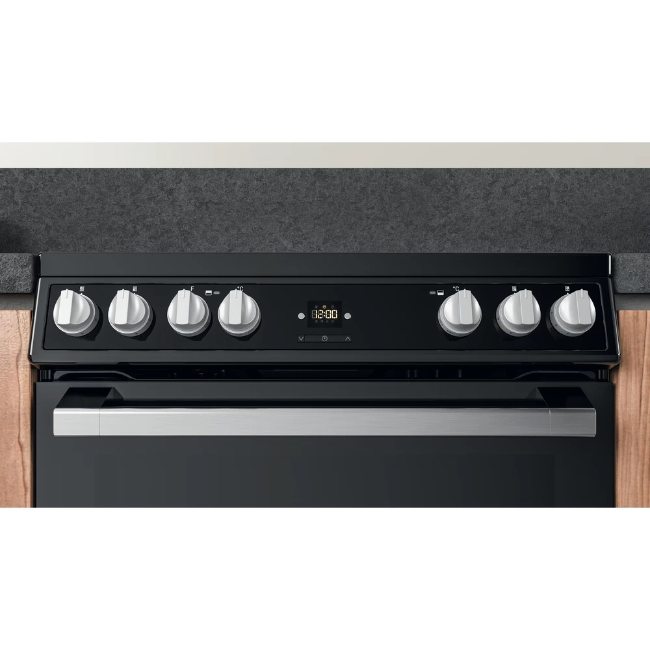 Hotpoint 60cm Electric Cooker with Ceramic Hob - Black | HDT67V9H2CB/UK - Image 5