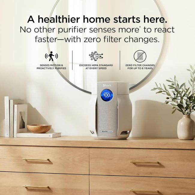 Shark BreatheClear Compact Pro Smart Air Purifier | Charcoal | HP062UKBK - Image 10