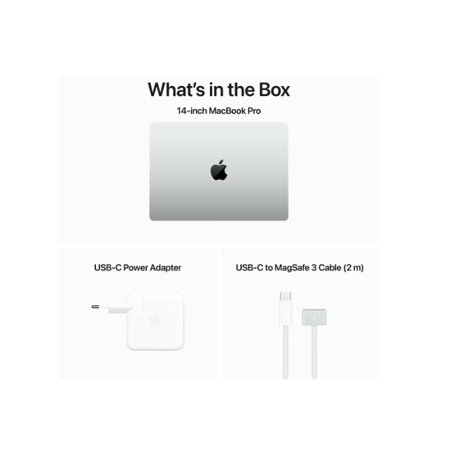 Apple 14" Macbook Pro M3 10Core GPU | 8GB Ram & 1TB SSD | Silver | MR7K3B/A - Image 2