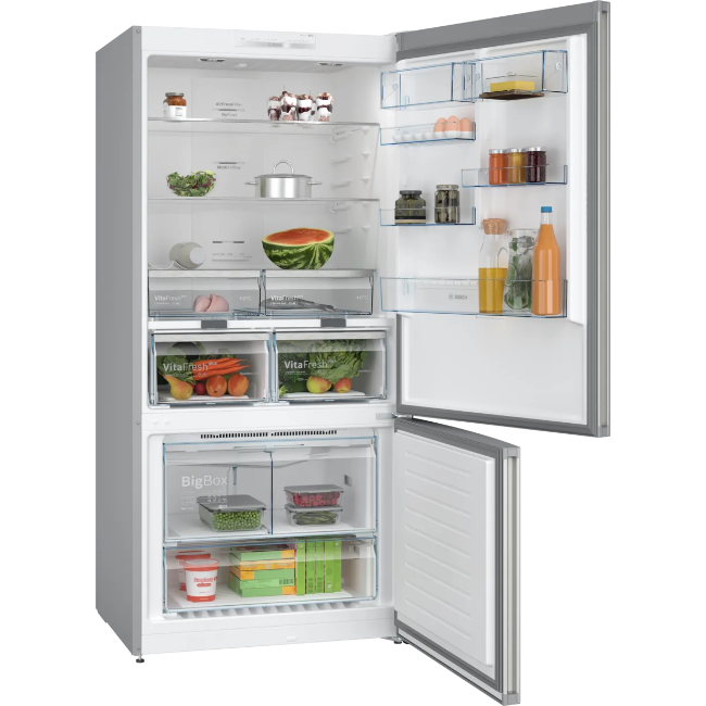 Bosch Series 4 Free-Standing Fridge-Freezer - Brushed Steel | KGN86VIEAG - Image 2