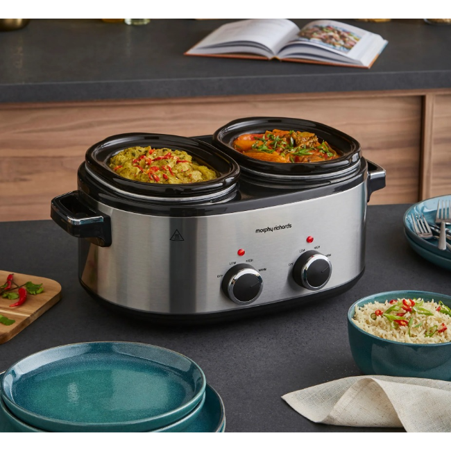 Morphy Richards 3.8L DuoServe Double Pot Slow Cooker | 462000 - Image 2