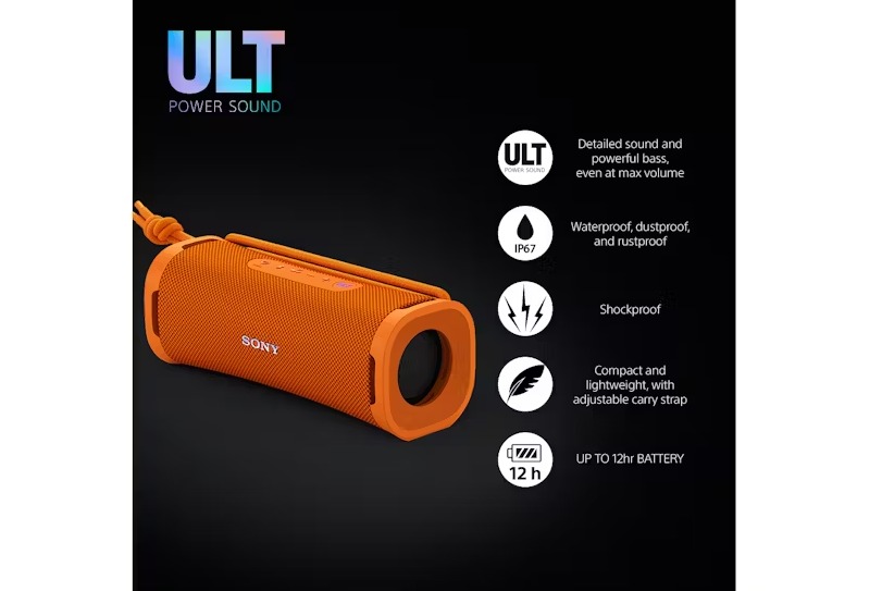 Sony ULT FIELD 1 Wireless Bluetooth Waterproof Speaker - Orange | SRSULT10D.CE7 - Image 2