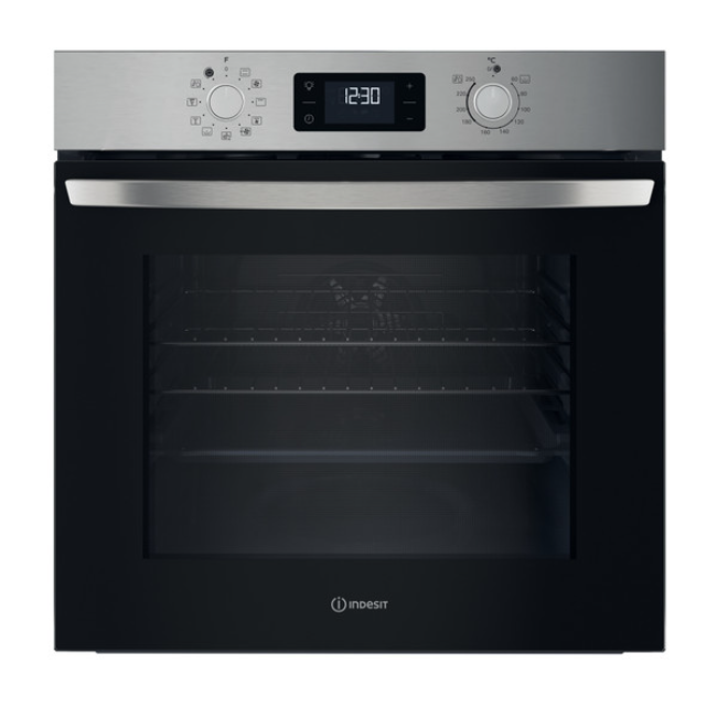 Indesit Built In Single Electric Oven Self Cleaning - Inox | IO258HUXUK