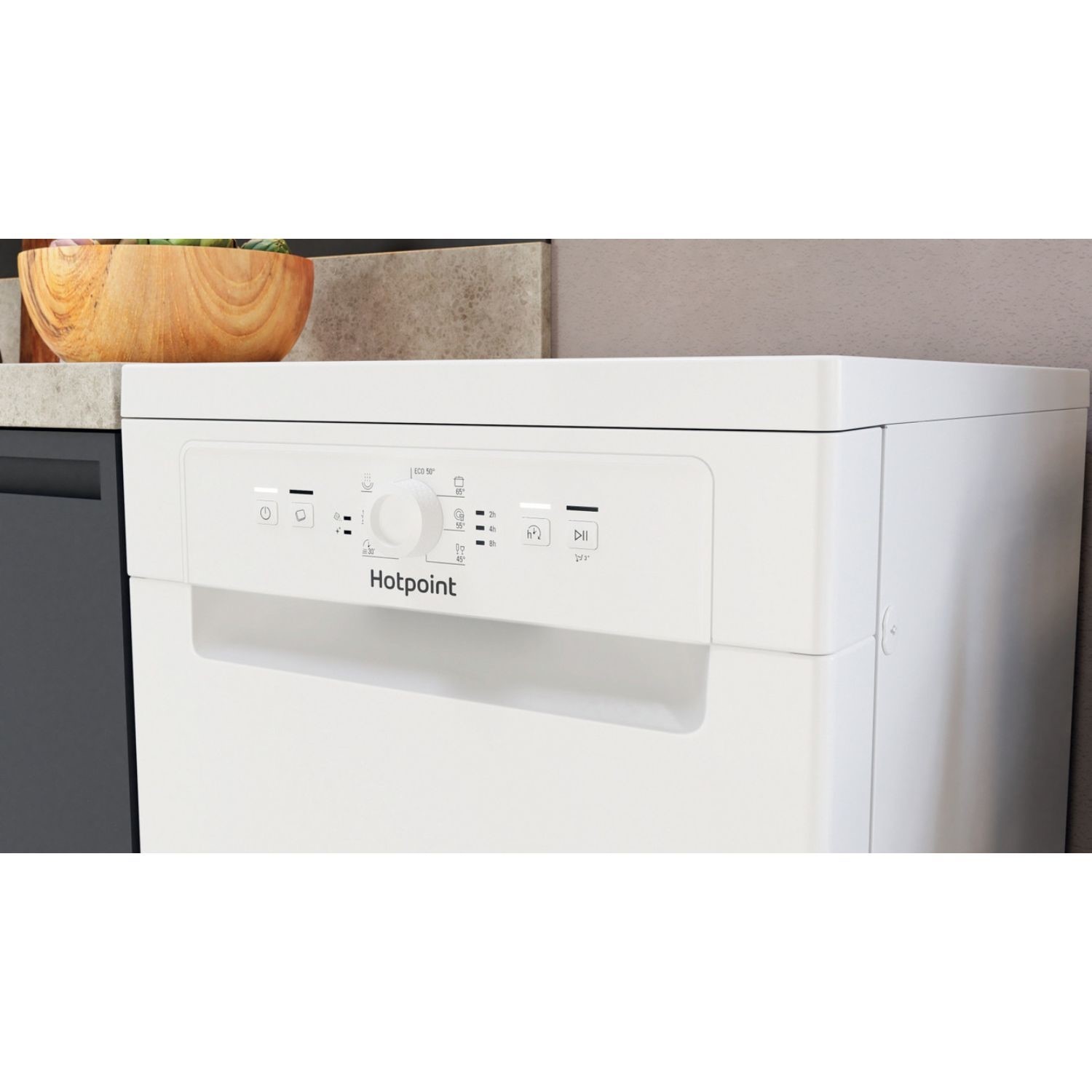 Hotpoint Slimline Dishwasher 9 Place Settings - White | HF9E1B19UK - Image 3