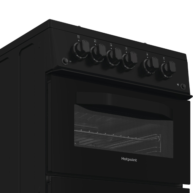 Hotpoint Gas Freestanding Double Cooker - Black | HTG5GCB - Image 4 Hotpoint Gas Freestanding Double Cooker - Black | HTG5GCB - Image 4