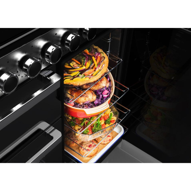 Rangemaster Edge Dual Fuel Range Cooker - Black and Chrome | EDDLO110DFGBLKCM1 - Image 8