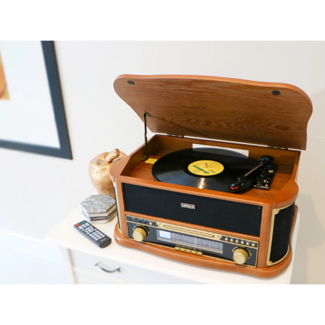 Classic Phono Retro Turntable - 8 In1 - Wood | TCD-2551WD - Image 15