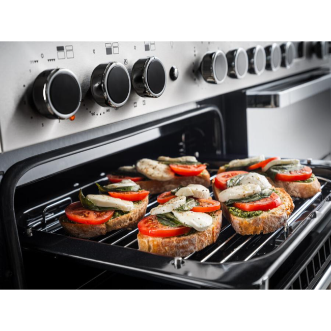 Rangemaster Edge Dual Fuel Range Cooker - Black and Chrome | EDDLO110DFGBLKCM1 - Image 9