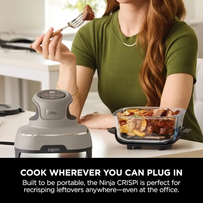 Ninja CRISPi 4-in-1 Portable Glass Air Fryer | Stone | FN101UKST - Image 13