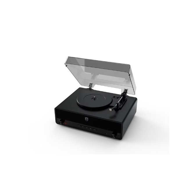 Philips Century 'The Stevie' Record Player/ Turntable - Black | TAV3000B-10
