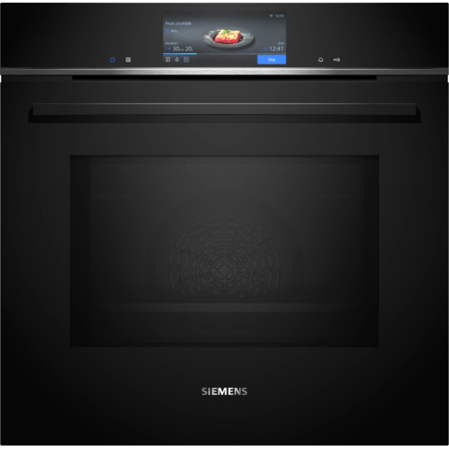Siemens IQ700 Built-In Single Oven with Microwave-Function - Black | HM778GMB1B