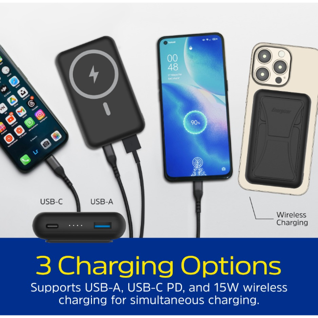 Energiser 15W Magnetic Wireless Charging Power Bank | Black | BQM10002PQ - Image 6