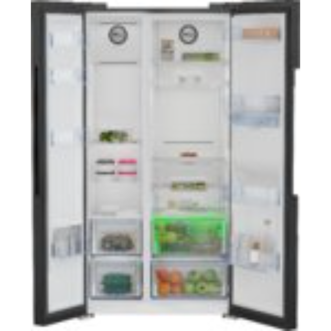 Beko Fridge Freezer - Black Steel | ASD2442VPZ - Image 3 Beko Fridge Freezer - Black Steel | ASD2442VPZ - Image 3