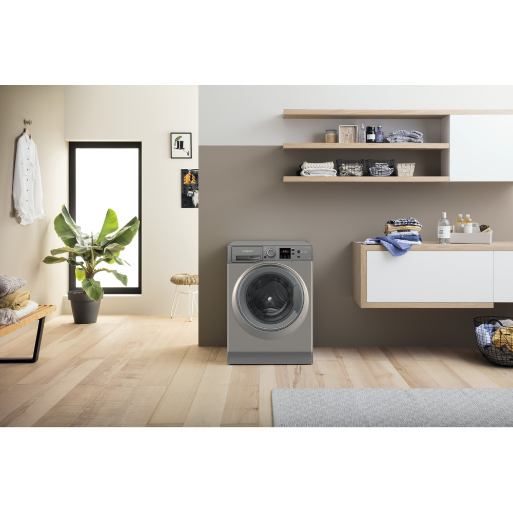 Hotpoint Anti-stain Washing Machine 9kg - Graphite | HNR9W64GGIRE - Image 9 Hotpoint Anti-stain Washing Machine 9kg - Graphite | HNR9W64GGIRE - Image 9