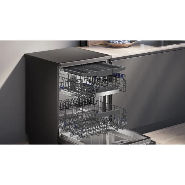 Siemens IQ500 Free-Standing Dishwasher - Black Steel | SN25EC13CE - Image 5