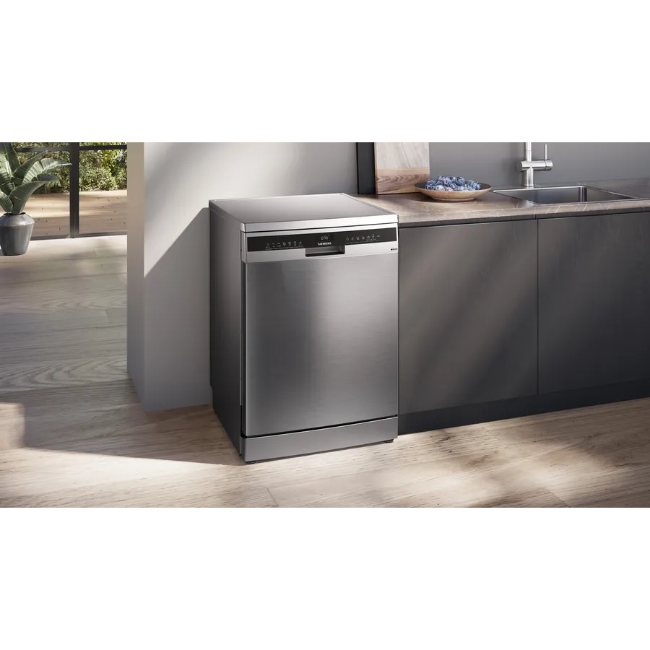 Siemens IQ300 Free-Standing Dishwasher - Brushed Steel | SN23EI03ME - Image 2
