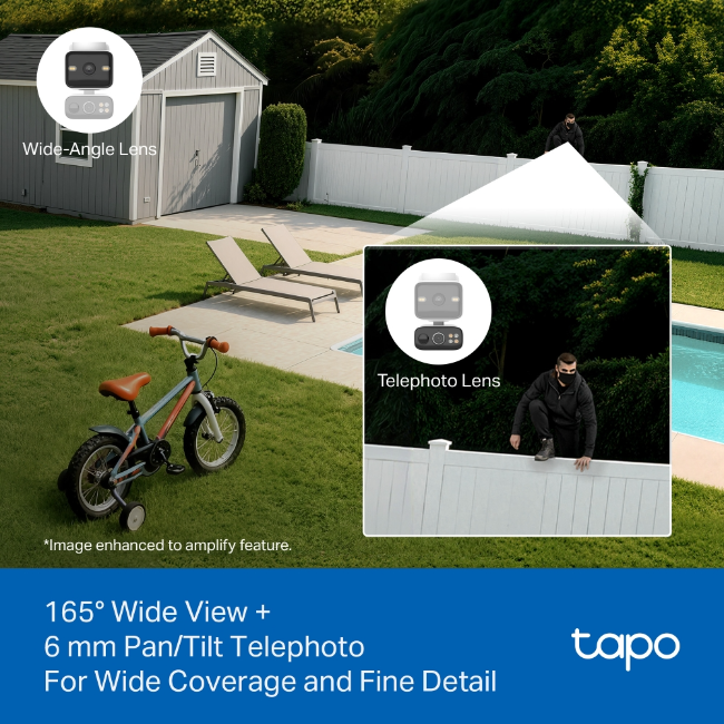 TP-Link Solar-Powered Dual-Lens Pan/Tilt Security Camera Kit | TC93DKIT - Image 4