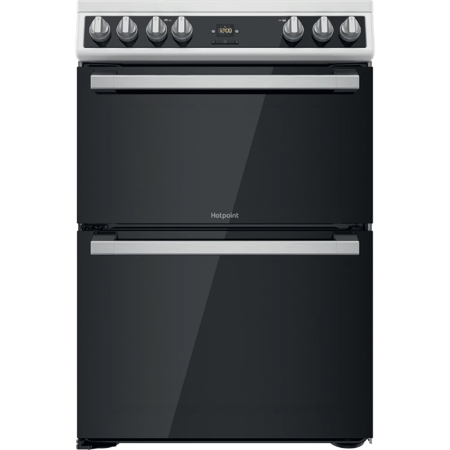 Hotpoint 60cm Tilted Cooker with Ceramic Hob in White | HDT67V9H2CW/UK Hotpoint 60cm Tilted Cooker with Ceramic Hob in White | HDT67V9H2CW/UK