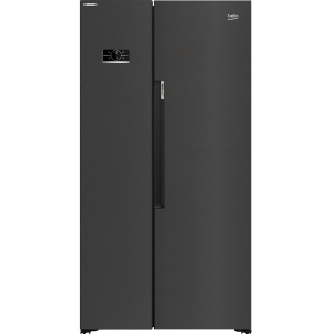 Beko American Style Fridge Freezer SbS - Black Steel | ASL1442VPZ