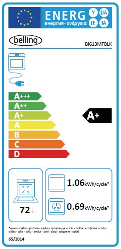 Belling Built-in Single Oven | Black | BI613MFBLK - Image 2