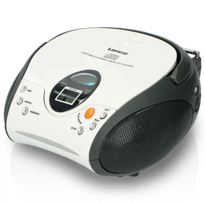 Lenco SCD-24 FM Radio With CD Player | White | SCD-24-WHITE
