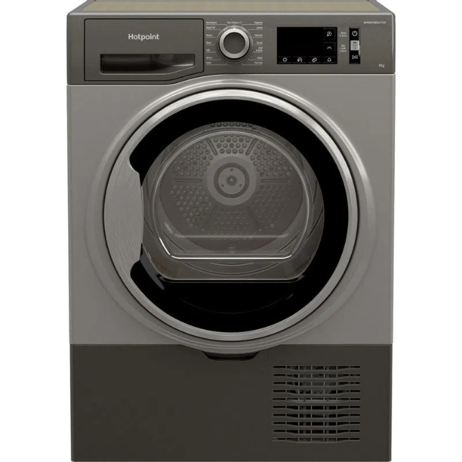 Hotpoint 9KG Sensor Condenser Dryer in Graphite | H3 D91GS UK - Image 1 Hotpoint 9KG Sensor Condenser Dryer in Graphite | H3 D91GS UK - Image 1