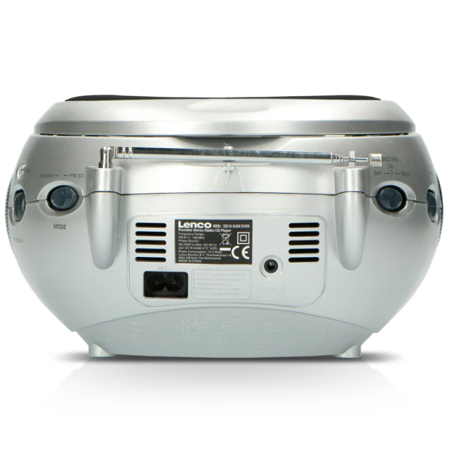 Lenco Portable FM Radio With Cd Player | Black & Silver | SCD-24-BLACK - Image 3