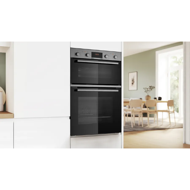 Bosch Series 4 Built-in Double Oven - Brushed Steel | MBA533BS3B - Image 3